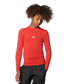 【30%OFF】公式 アンダーアーマー UNDER ARMOUR UA キッズ ボーイズ ベースボール 野球 ベースレイヤー インナー コールドギアアーマー コンプレッション ロングスリーブ モックシャツ 1375390 アンダーシャツ 長袖 子供服 ロゴ 防寒 吸汗速乾 少年野球