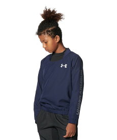 【40%OFF】公式 アンダーアーマー UNDER ARMOUR UA キッズ ボーイズ ベースボール 野球 ジャケット アウター Vネック メッシュ ロングスリーブ ジャケット 1375393 長袖 プルオーバー 子供服 トレーニング 袖プリント ロゴ メッシュ 撥水 アウトドア スポーツ