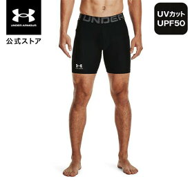 公式 アンダーアーマー UNDER ARMOUR UA UAヒートギア ヒートギアアーマー ショーツ（トレーニング/MEN） 1361596 ハーフタイツ ベースレイヤー スパッツ インナーパンツ アウトドア ジム メンズ 吸汗 速乾 メッシュ ポケット 防臭 ブラック/ホワイト