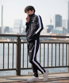 公式 アンダーアーマー UNDER ARMOUR メンズ UAライバル 二ット トラックスーツ スポーツスタイル セットアップ 上下セットアップ ジャージ上下 スポーツウェア 吸水速乾 トラックジャケット 1357139 アウトドア スポーツ ジム 運動 部活 長袖 フルジップ 長ズボン ドライ