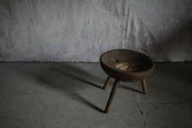 SALE Vintage Furniture/ヴィンテージ家具 1800年代後半から1900年代前半 フランス Antique/アンティーク スツール ボウル テーブル ディスプレイ台 陳列台 木製 ウッド 棚 店舗什器 ブロカント アート/ART 美術品 フレンチアンティーク シャビー【中古】