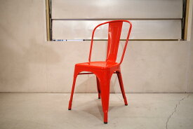 SALE 廃盤希少品 新品未使用品 TOLIX/トリックス A chair/Aチェア/エーチェア グザビエ ポシャール デザイン アイアンチェア スタッキングチェア スチールチェア イス 椅子 カフェ 家具 インダストリアルデザイン 工業系デザイン Vintage レッド/赤 定価57,200円 1【中古】