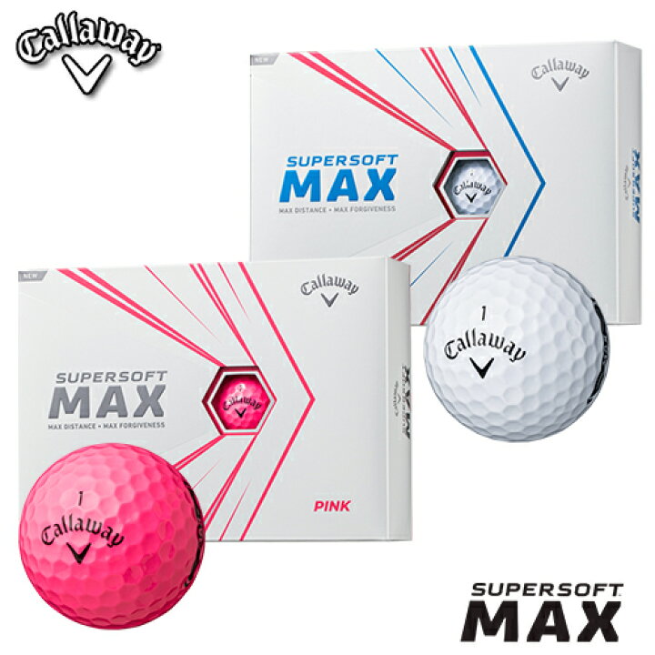 楽天市場】Callaway【キャロウェイ】 SUPER SOFT MAX スーパーソフトマックス ゴルフ ボール (12球)【2021年モデル】【キャロウェイ  ゴルフボール】 : アンダーパー ゴルフ