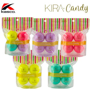Kasco �y �L���X�R �z KIRA Candy ���f�B�[�X �S���t�{�[�� 1�p�b�N(4��) �y 2025�N���f�� �z �L���L�����f�B �����p ���킢�� 43.5g �y�ʃ{�[��