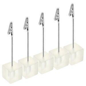 【レビュー特典付】メモスタンド クリップ おしゃれ かわいい 5個セット 樹脂 金属 ワニグチクリップ カードスタンド メモスタンド カード立て 卓上 レストラン オフィス パーティー 喫茶店