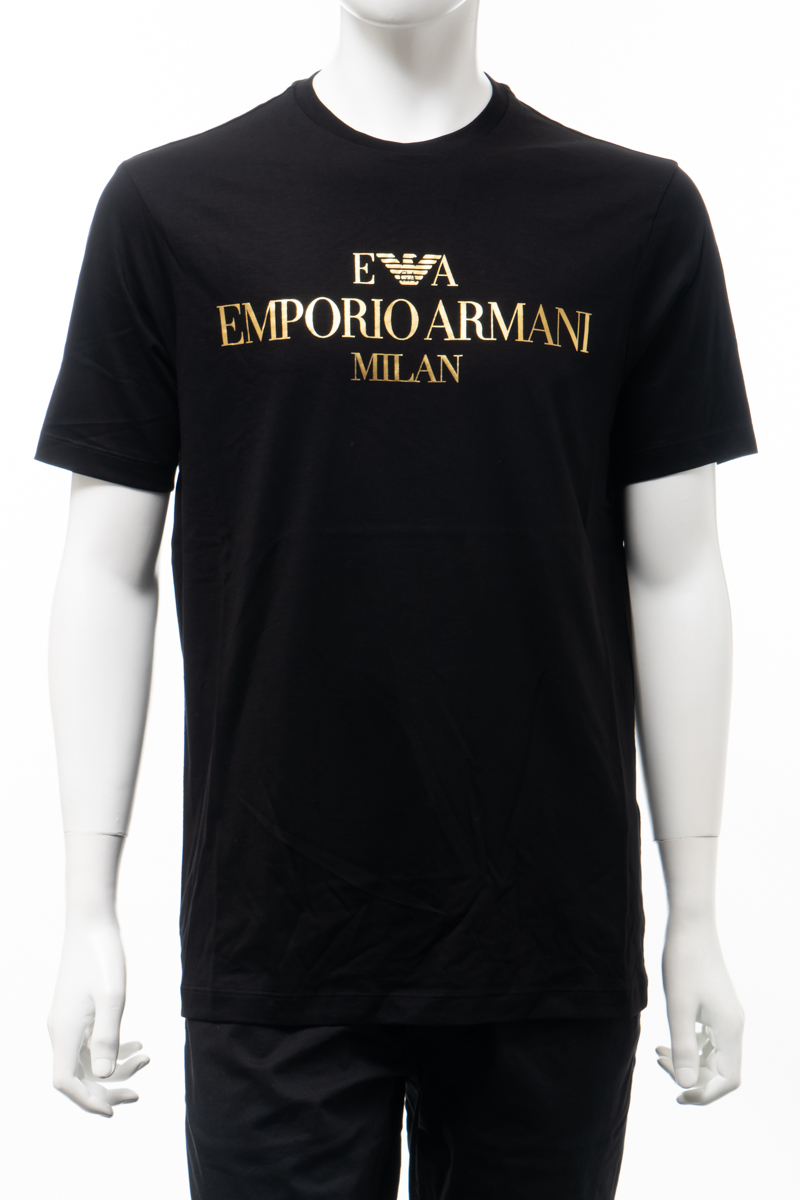 エンポリオアルマーニ 在庫処分 Emporio Armani Tシャツ 激安通販販売 半袖 丸首 クルーネック ブラック 1JHRZ 3G1TM4 メンズ 楽ギフ_包装 送料無料