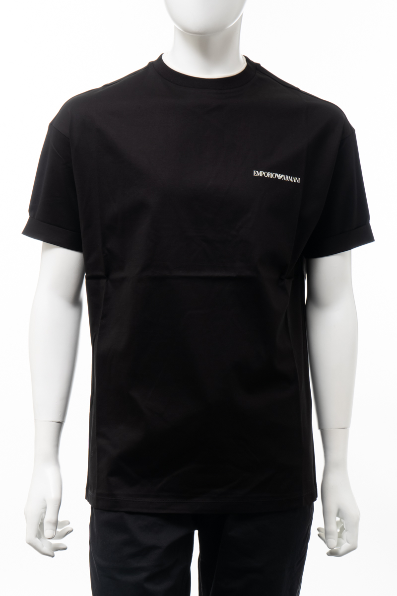 エンポリオアルマーニ Emporio Armani Tシャツ 半袖 丸首 クルーネック ブラック お見舞い 3G1TM7 送料無料 蔵 楽ギフ_包装 1JTUZ メンズ
