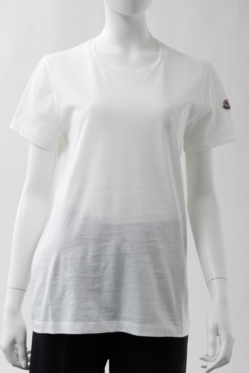 モンクレール MONCLER Tシャツ 半袖 丸首 クルーネック 楽ギフ_包装 8C73200 くらしを楽しむアイテム ホワイト V8058 レディース 魅力的な 送料無料