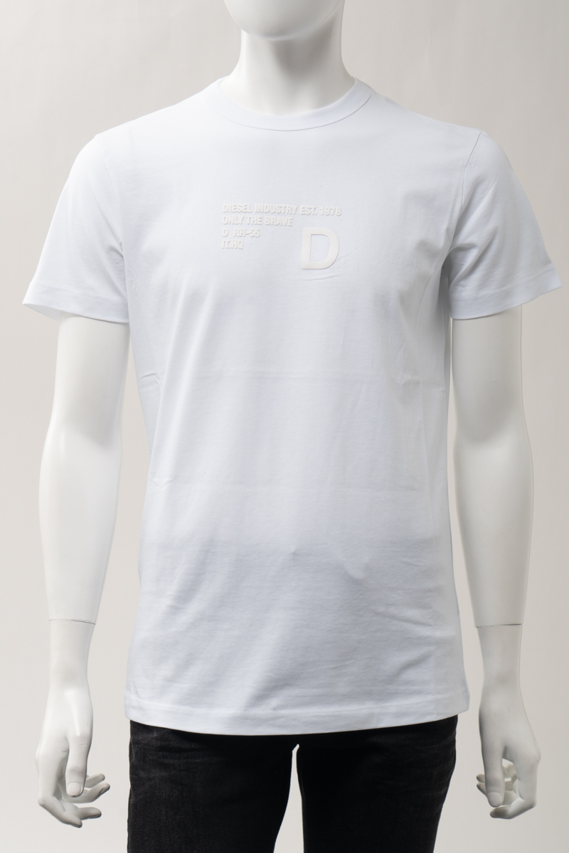 ディーゼル DIESEL Tシャツ 半袖 丸首 クルーネック T-DIEGO-S5 00SEEA 送料無料 楽ギフ_包装 最新入荷 ホワイト MAGLIETTA メンズ 0PATI ブランド買うならブランドオフ