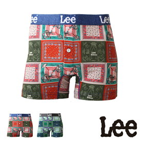 Lee（リー） バンダナボクサーパンツ メンズ 前開き レッド/グリーン M/L/LL AD8051B111