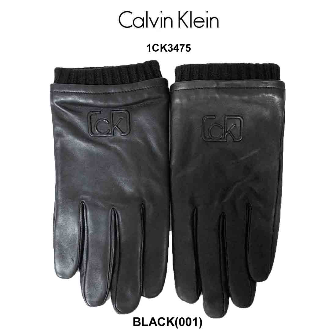 送料無料 並行輸入品 Calvin Klein カルバンクライン タッチグローブ スマホ 手袋 レザー メンズ 1ck3475