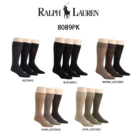 POLO RALPH LAUREN(ポロ ラルフローレン)メンズ ビジネス ソックス 3足セット 男性用靴下 8089PK