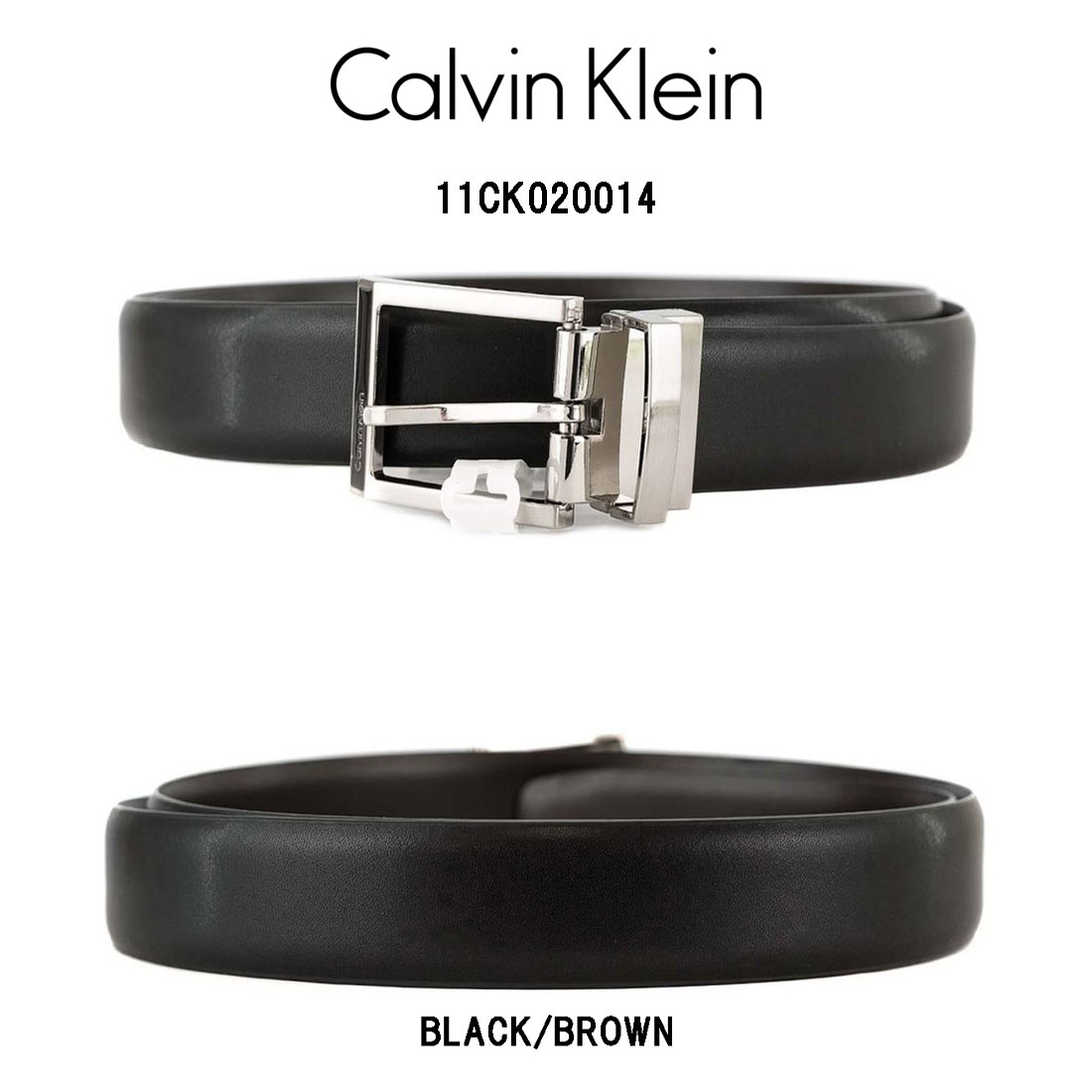 Calvin Klein(カルバンクライン)レザー ベルト リバーシブル スーツ ビジネス カジュアル メンズ ck 11CK020014 メンズベルト