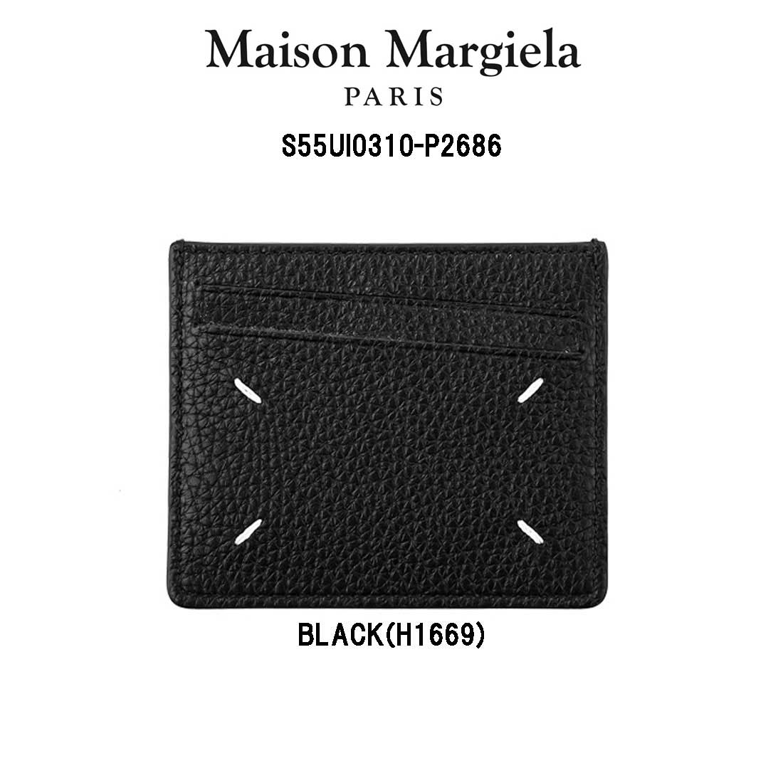 店内全品対象 送料無料 プレゼント ギフトにおすすめ Maison Margiela メゾンマルジェラ カーフレザー S55UI0310-P2686 定期入れ 驚きの価格が実現 カードケース クレジット