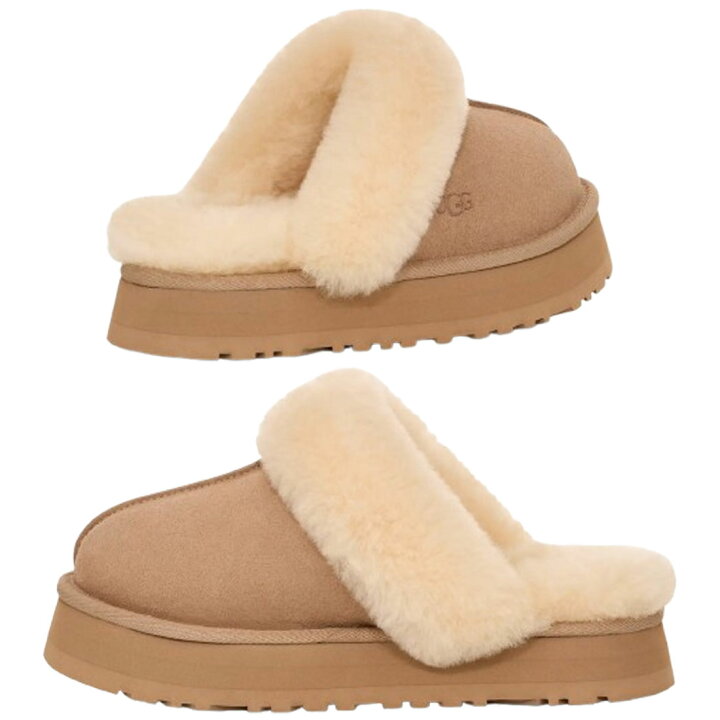 楽天市場】UGG(アグ)レディース ムートン スリッパ 厚底 サンダル 