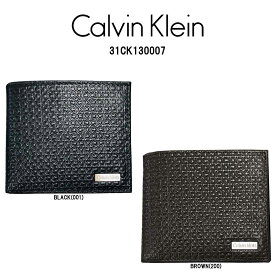 Calvin Klein(カルバンクライン)ck 二つ折財布 小銭入れ付 レザー 小物 ビジネス カジュアル メンズ 31CK130007