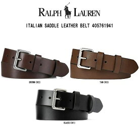 POLO RALPH LAUREN(ポロ ラルフローレン)ベルト カジュアル レザー ロゴ入り 牛革 メンズ ITALIAN SADDLE LEATHER BELT 405761941