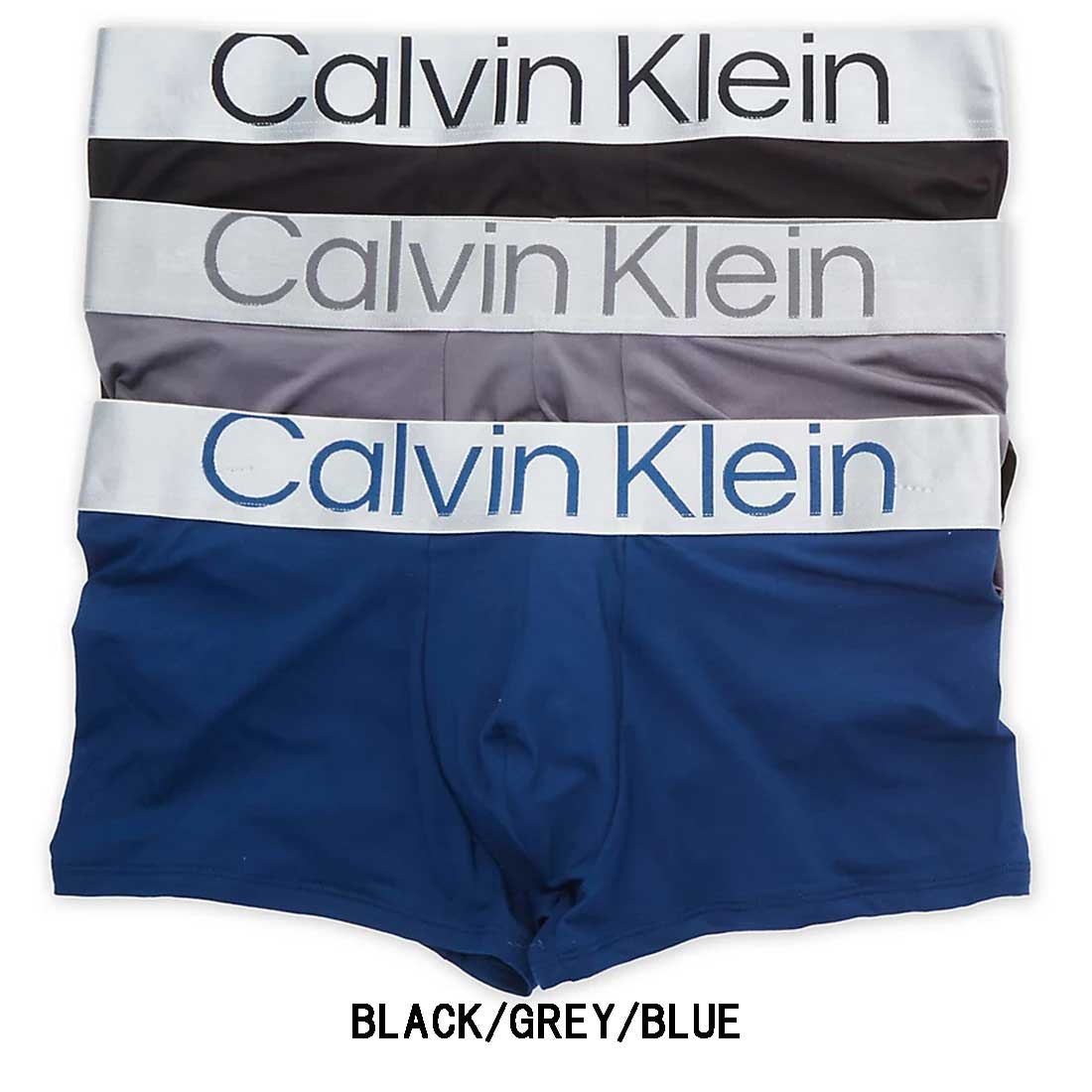 Calvin Klein(カルバンクライン)ck ローライズ ボクサーパンツ 3枚セット お買い得 パック メンズ 男性用 下着 Reconsidered Steel NB3074