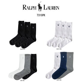 POLO RALPH LAUREN(ポロ ラルフローレン)レディース クルー ソックス カジュアル 3足セット 女性用靴下 7310PK