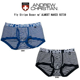 (SALE)ANDREW CHRISTIAN(アンドリュークリスチャン)ボクサーパンツ メンズ 下着 Fly Stripe Boxer w/ ALMOST NAKED 92739