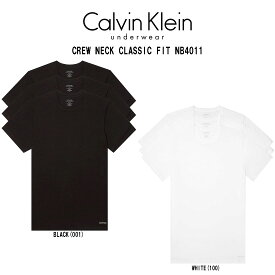 Calvin Klein(カルバンクライン)ck Tシャツ クルーネック 半袖 3枚セット 肌着 メンズ CREW NECK CLASSIC FIT NB4011