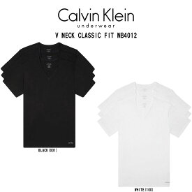 Calvin Klein(カルバンクライン)ck Tシャツ Vネック 半袖 3枚セット 肌着 メンズ V NECK CLASSIC FIT NB4012