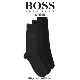 HUGO BOSS(ヒューゴボス)ソックス 3足セット 靴下 クルー丈 カジュアル ビジネス メンズ 50469839