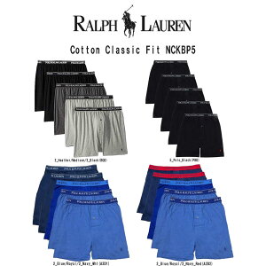 POLO RALPH LAUREN(ポロ ラルフローレン)ニットボクサー ロゴ コットン クラシックフィット 5枚組 セ