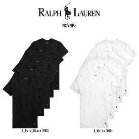 POLO RALPH LAUREN(ポロ ラルフローレン)Vネック Tシャツ 5枚セット お買い得 パック メンズ 下着 Cotton Classic Fit NCVNP5