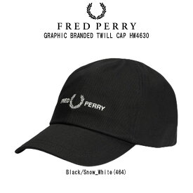FRED PERRY(フレッドペリー)キャップ 帽子 小物 アクセサリー グラフィック ブランデッド ツイル GRAPHIC BRANDED TWILL CAP HW4630