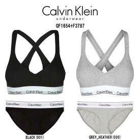 (SALE)Calvin Klein(カルバンクライン)ck レディース ブラジャー ショーツ セット スポーツ ジム 筋トレ 運動 無地 女性用 下着 QF1654+F3787