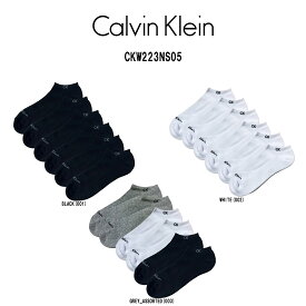 Calvin Klein(カルバンクライン)ソックス ショート くるぶし丈 6足セット 女性用 靴下 レディース WOMENS 6PK CUSHION NO SHOW CKW223NS05