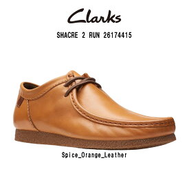 CLARKS(クラークス)シェイカー モカシン シューズ レザー オレンジ カジュアル メンズ 男性用 SHACRE 2 RUN 26174415