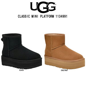 (SALE)UGG(アグ)ムートン ブーツ ショート 厚底 スエード クラシックミニ プラットフォーム カジュアル レディース 女性用 靴 CLASSIC MINI PLATFORM 1134991