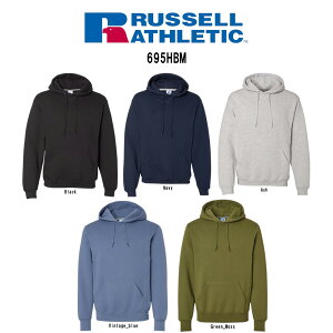(SALE)RUSSELL ATHLETIC(���b�Z�� �A�X���e�B�b�N)�p�[�J�[ �v���I�[�o�[ �t���[�X �t�[�f�B�[ �X�E�F�b�g �h���C�p���[ ���n �t�[�h�t�� ���u �R�b�g�� �����Y 695HBM