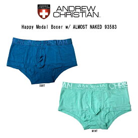 ANDREW CHRISTIAN(アンドリュークリスチャン)ボクサーパンツ 前閉じ メンズ 男性用 下着 パンツ Happy Modal Boxer w/ ALMOST NAKED 93583