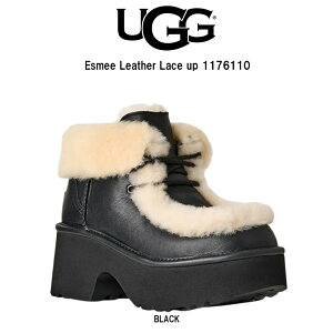 UGG(アグ)ブーツ ブーティ 厚底 ヒール シープスキン エスミー レザー レースアップ レディース 靴 Esmee Leather Lace up 1176110