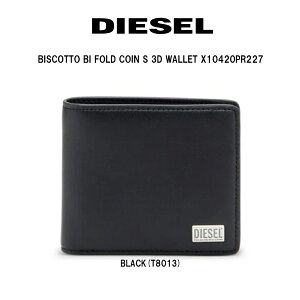 DIESEL(�f�B�[�[��)�E�H���b�g ��܂� ���z ���S �v���[�g 4�J�[�h �|�P�b�g ���U�[ �v BI-FOLD �R���p�N�g �V���v�� �M�t�g X10420PR227