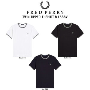 FRED PERRY(�t���b�h�y���[)���j�Z�b�N�X T�V���c ���� �N���[�l�b�N ���S �h�J �e�B�b�v���C�� �R�b�g�� ���M�����[�t�B�b�g �����Y ���f�B�[�X M1588V