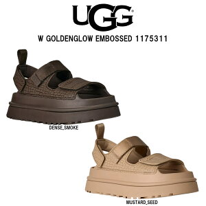 UGG(�A�O)���f�B�[�X �S�[���f���O���E �G���{�X�g �T���_�� �X�g���b�v ���� �N���R�� TPU�f�� �}�W�b�N�e�[�v ���K W GOLDENGLOW EMBOSSED 1175311
