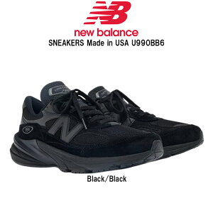 New Balance(�j���[�o�����X)�����Y Made in USA 990v6 �X�j�[�J�[ �I�[�o�[���C ���b�V�� ���S �u���b�N �V���[�Y �C U990BB6