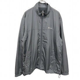 【開催予定＼Black Friday|ブラックフライデー|11/20(木)20時00〜／期間中使える最大2千円OFFクーポン配布中】【中古】LYNX ゴルフ ジャケット フリース起毛の裏地 ハイネック 長袖 フルジップ 動物のロゴ刺繍 裾に調節ゴム ポリ100% LL XL グレー メンズ