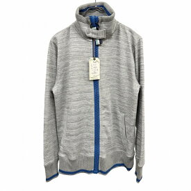 【開催中|〜1/21(水)朝09:59まで＼FASHION SPECIAL FAIR／最大20%OFFクーポン配布中】【新品/訳アリ】MANHATTAN TRANSFER スウェットジャケット 裏毛 スリムフィット 長袖 無地 ポリ×綿 M 杢グレー 杢グレー×青 メンズ