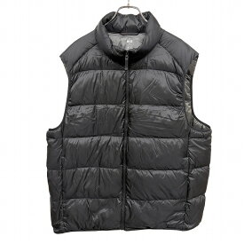 【開催予定＼Black Friday|ブラックフライデー|11/20(木)20時00〜／期間中使える最大2千円OFFクーポン配布中】【中古】ユニクロ UNIQLO ウルトラライトダウンベスト 無地 ハイネック フルジップ ナイロン100%(ダウン90+フェザー10%) 4L 3XL XXXL 黒 メンズ