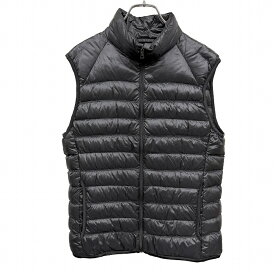 【開催予定＼Black Friday|ブラックフライデー|11/20(木)20時00〜／期間中使える最大2千円OFFクーポン配布中】【中古】ユニクロ UNIQLO ウルトラライトダウンベスト ハイネック 無地 フルジップ ナイロン100%(ダウン90%+フェザー10%) M ブラック 黒 メンズ