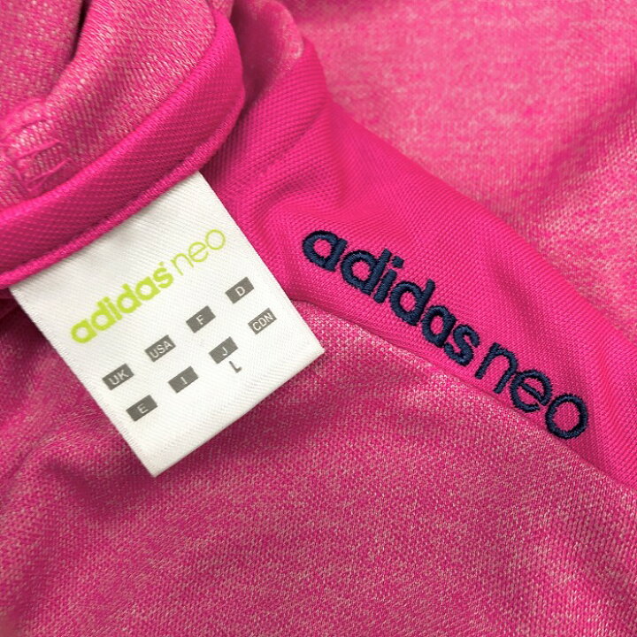 楽天市場 中古 Adidas Neo Label アディダス ネオレーベル L レディース 薄手 ジップアップ パーカー カットソー スポーツ 長袖 ポリ100 ヘザーピンク Undo Rowa 楽天市場店