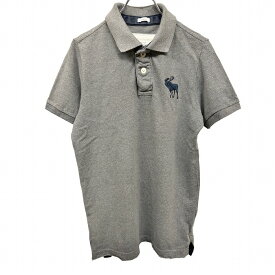 【開催予定＼Black Friday|ブラックフライデー|11/20(木)20時00〜／期間中使える最大2千円OFFクーポン配布中】【中古】アバクロンビーアンドフィッチ Abercrombie＆Fitch ポロシャツ 鹿の子 刺繍 ビッグムース 半袖 綿100% S ヘザーグレー レディース
