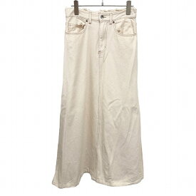 【開催予定＼Black Friday|ブラックフライデー|11/20(木)20時00〜／期間中使える最大2千円OFFクーポン配布中】【中古】ビームスハート BEAMS HEART Aラインスカート ロング 無地 裏地無し センターシーム コットン100% M ナチュラルベージュ レディース