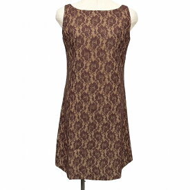 【開催中|〜1/21(水)朝09:59まで＼FASHION SPECIAL FAIR／最大20%OFFクーポン配布中】【新品】MM MULTI MIX 花柄レース パネルワンピース ノースリーブ ポリ100% [バスト84-88/ヒップ91-95/身長158-164] ブラウン レディース