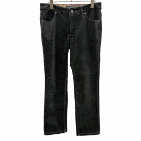 【開催中|〜1/21(水)朝09:59まで＼FASHION SPECIAL FAIR／最大20%OFFクーポン配布中】【中古】マサキマツシマ 細畝 コーデュロイパンツ 内側がフリース起毛 ウエストに花柄裏地 ストレート 綿×ポリウレタン 67 黒 レディース